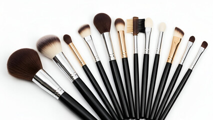 make up brushes isolated on white
