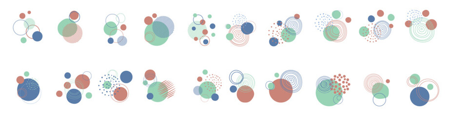 dots abstract shape element set 