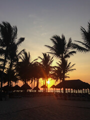 Obraz premium Evening Sunset on a Tropical Beach
