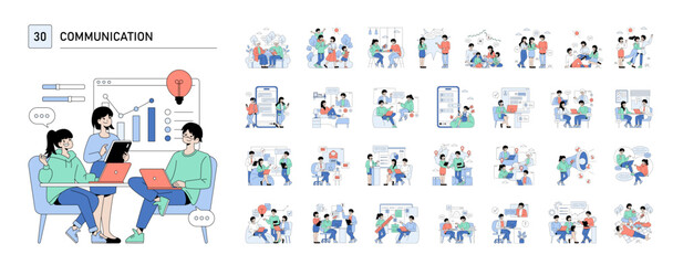 Team Collaboration and Idea Generation Vector Illustration