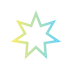 Obraz premium Colorful star icon isolated on transparent background