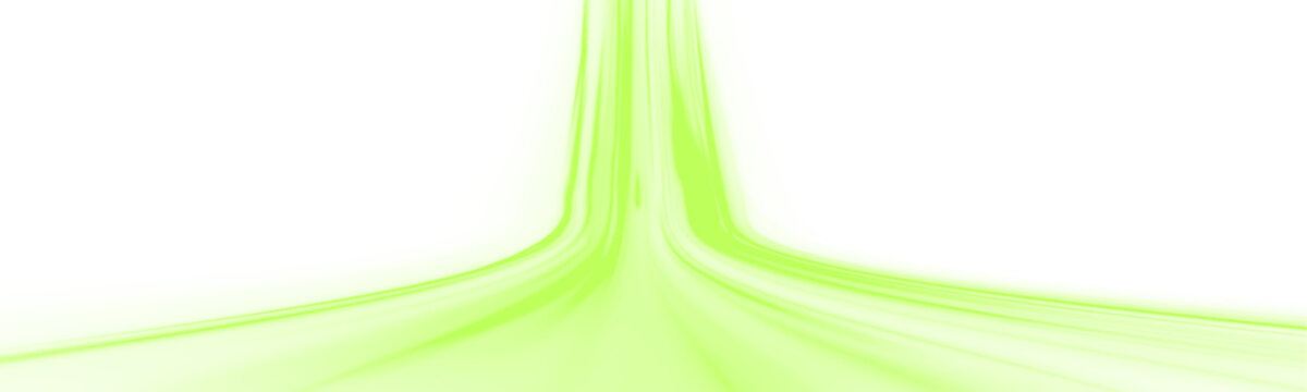 Futuristic green neon laser streaks ripple along city streets. Glowing energy waves, motion lines trail swirls dynamic traffic speed. Vector PNG. Using biofuel car protects nature greenery and ecology