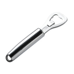 Metallic bottle opener kitchen utensil isolated on transparent background