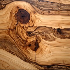 Wood grain texture showcases swirls, knots, and fine cracks in shades of brown and light cream