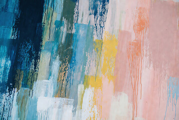 Abstract Artistic Colorful Background with Brush Strokes