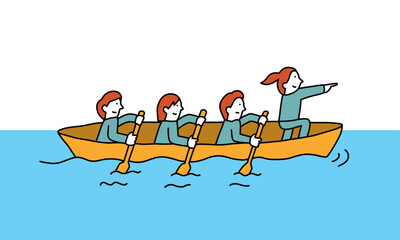 ビジョンを共有し進む組織とリーダー　方向性を示すリーダーと目標達成に向けて力を合わせるチーム