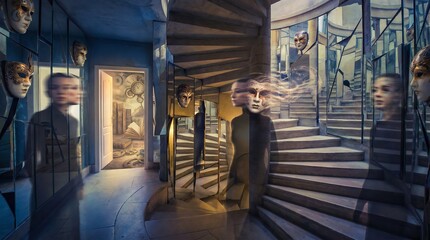 Obraz premium Identity Construction Labyrinth Building The Self In Maze