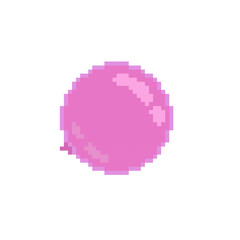 blowing bubble gum pixel art