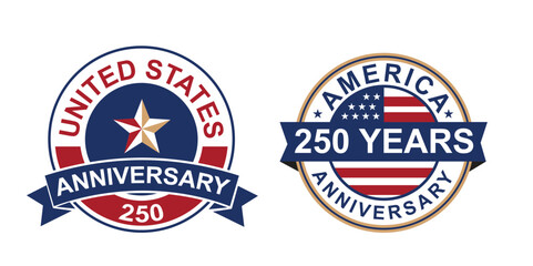 Obraz premium made in usa label, American Independence 250 Years Anniversary Logo Design