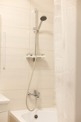 Shower head in a shower. Bathroom ideas.