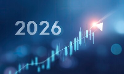 2026 financial forecast with upward graph