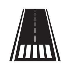 Zebra Crossing Classic Black Illustration Icon Vector for Traffic Design