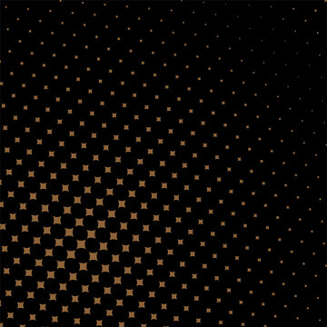 Abstract geometric background with stars. Abstract halftone pixel pattern art vector illustration background design. Halftone gradient background with grunge. Stars seamless pattern.  