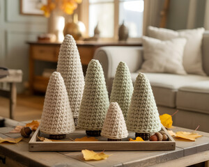Minimal Handmade Cone Trees Home Decoration.