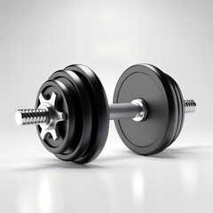 Realistic Dumbbell Fitness Equipment Isolated.