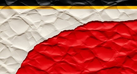 Crumpled paper texture with a dynamic torn paper composition creating a versatile abstract design resource for creative projects