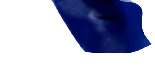 Close-up of textured navy blue fabric in abstract composition against white. Perfect for backgrounds, textures and desig