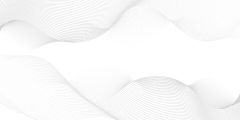 Vector wave digital white and gray gradient blend futuristic technology. flow tech transparent line stripe energy connection web music and sound. beautiful dynamic smooth space texture background.