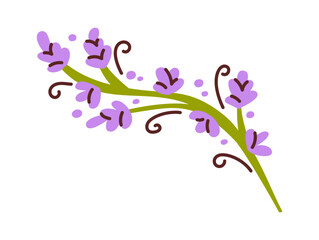 Lavender flower twig cancer awareness