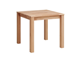 Classic wooden dining table isolated on white