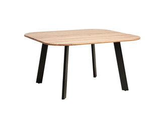 Classic wooden dining table isolated on white