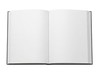 Naklejka premium Open book with blank pages ready for writing isolated on transparent background