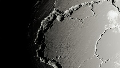 Abstract Surface Texture with Cracks on a Dark Background