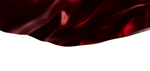 Abstract design of flowing burgundy fabric with smooth texture, perfect for backgrounds.