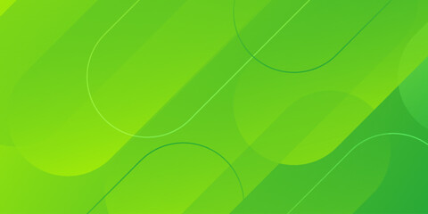 Fototapeta premium Bright abstract background with rounded diagonal lines on a green gradient. Modern and energetic futuristic design, perfect for technology, business, and web themes.