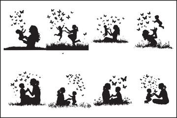 Romantic Couple Silhouettes Proposing and Celebrating Love

Love Story Moments with Couple and Butterflies Silhouette

Engagement and Romance Scene Silhouette Collection