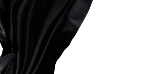 Elegant abstract composition featuring dark fabric drapery, high-contrast, perfect for design and background usage. Suit