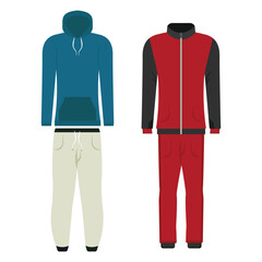 Sports equipment in flat style on white background