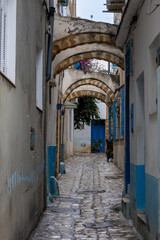 Narrow streets of medina, Bizerte, Tunisia