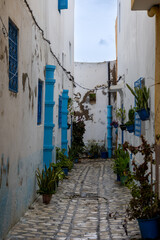 Narrow streets of medina, Bizerte, Tunisia