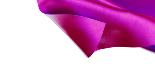 Close up of abstract pink fabric with a gradient of colors on a white background, representing elegance and creativity.