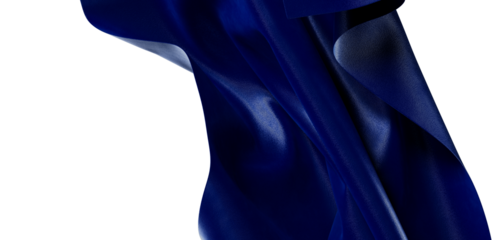 Elegant blue textile in motion, capturing movement and fluidity. Perfect for backgrounds and artistic projects, pure tex