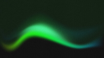 Aurora borealis over dark mountains, glowing green waves with hints of yellow and blue. Atmospheric, dramatic night sky ideal for nature, travel, or environmental campaigns.