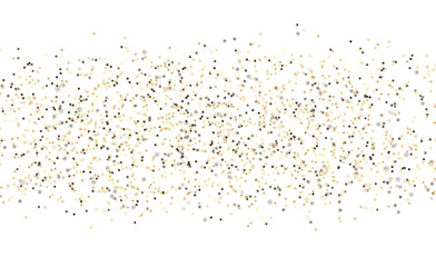 Stunning abstract background featuring a pattern of gold and black glitter dots on a white...