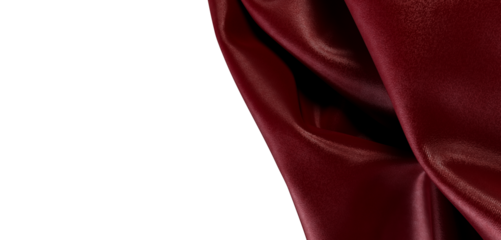 Close-up of a maroon textile, showcasing its rich texture and elegant folds. Perfect for backgrounds and design elements