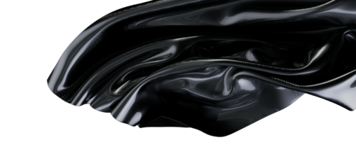 Abstract black fabric in motion. Sleek and elegant design. Perfect for backgrounds and artistic proj