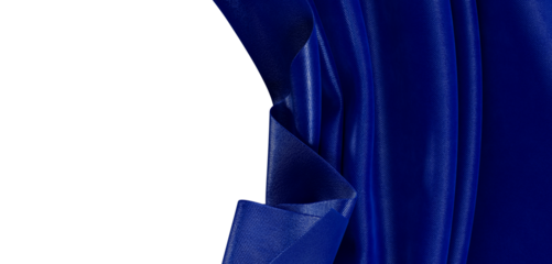 Close-up of a luxurious blue fabric, perfect for design and backgrounds. Detailed texture and highlights create a stunni