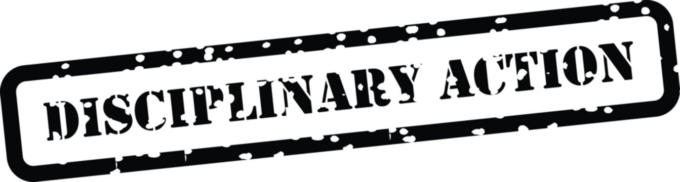 disciplinary action rubber stamp seal