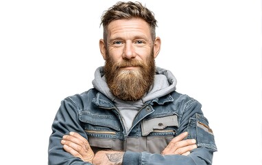 A trustworthy repairman or contractor, perfect for small business advertising and marketing.