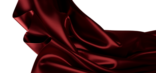 Luxurious burgundy satin cloth background for design. Perfect for fashion, decor, and elegant themes