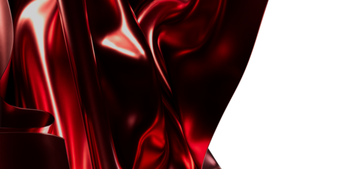 Abstract image of flowing red satin fabric, highlighting textures and light play. Perfect for artistic backgrounds.