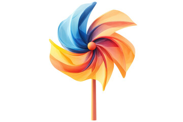 Vector style windy day weather icon on plain white backdrop isolated on transparent background