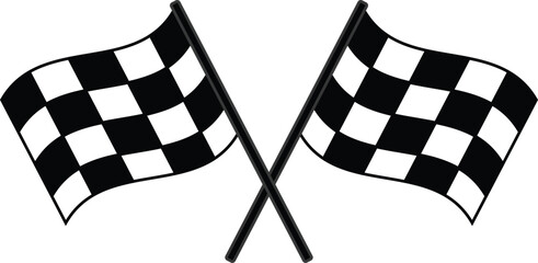 checkered flag vector illustration © rohi