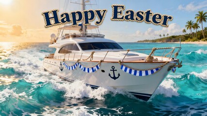 Nautical Easter Card Reflecting Antigua