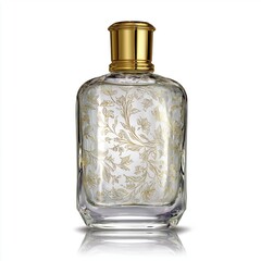Perfume Bottle with Golden Cap