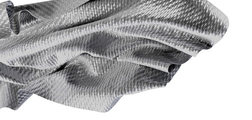 Close-up of a flowing woven fabric with elegant textures in neutral tones. This versatile textile background for designs